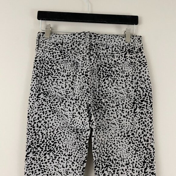 Rag & Bone Hana Velvet Cheetah Print Crop Flare Jeans Size 27 - Picture 7 of 7